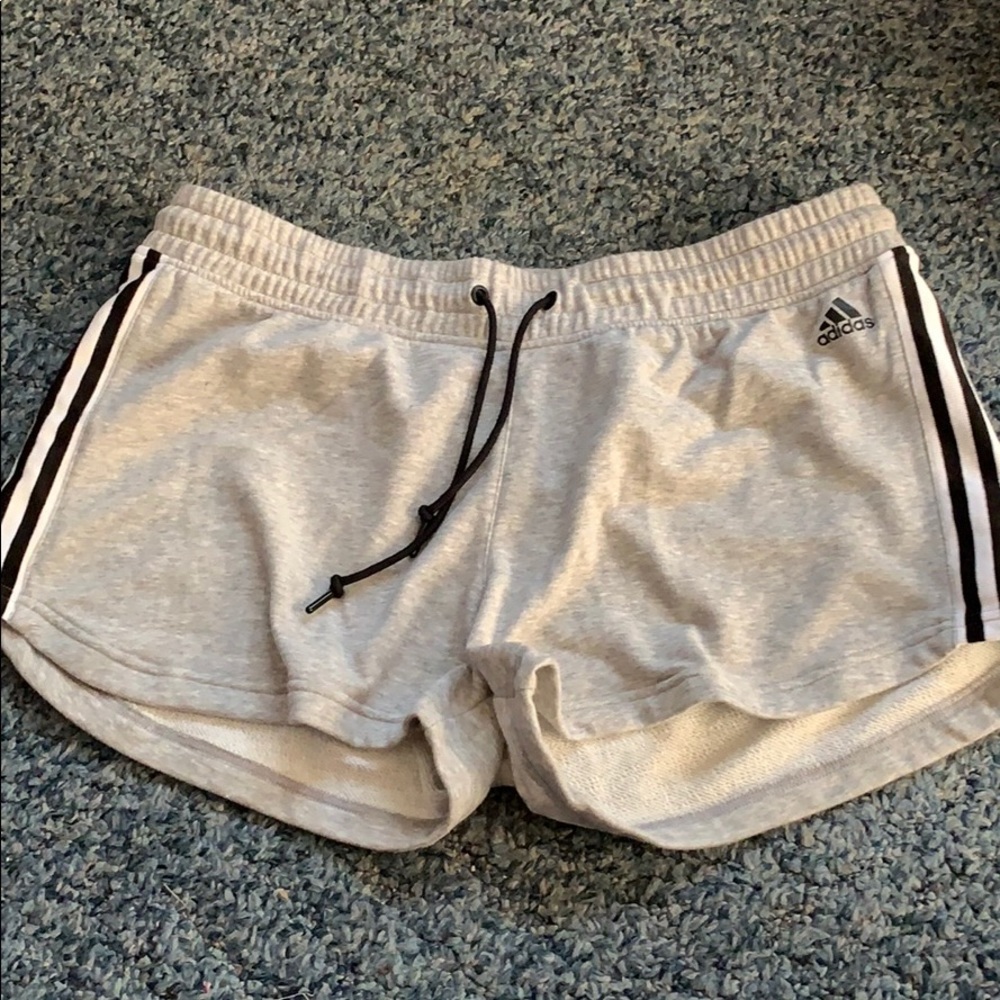 Grey adidas shorts